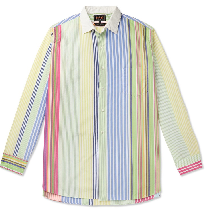 Photo: Beams Plus - Striped Cotton Shirt - Multi