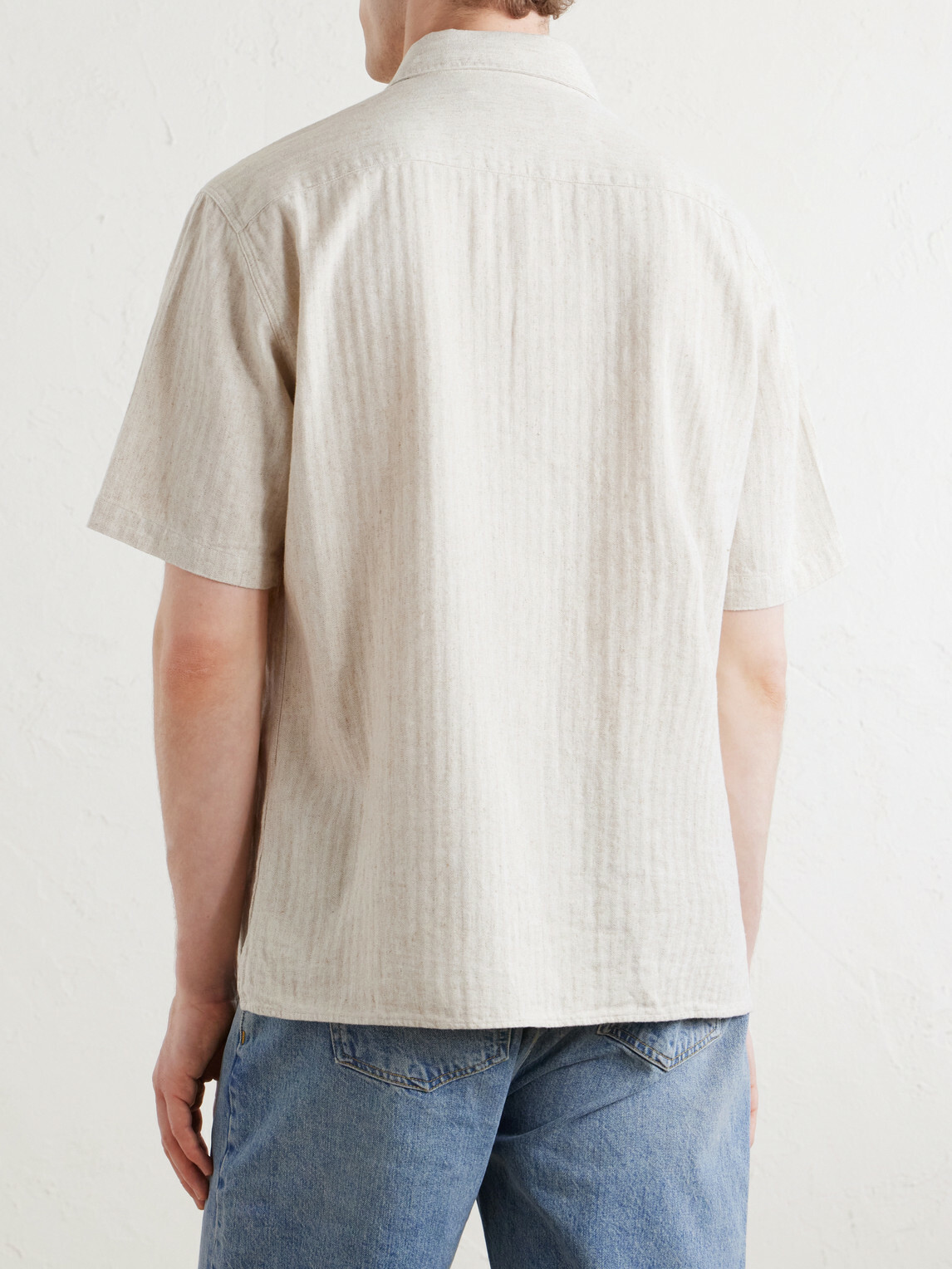 Oliver Spencer - Palermo Striped Cotton and Linen-Blend Shirt - Neutrals