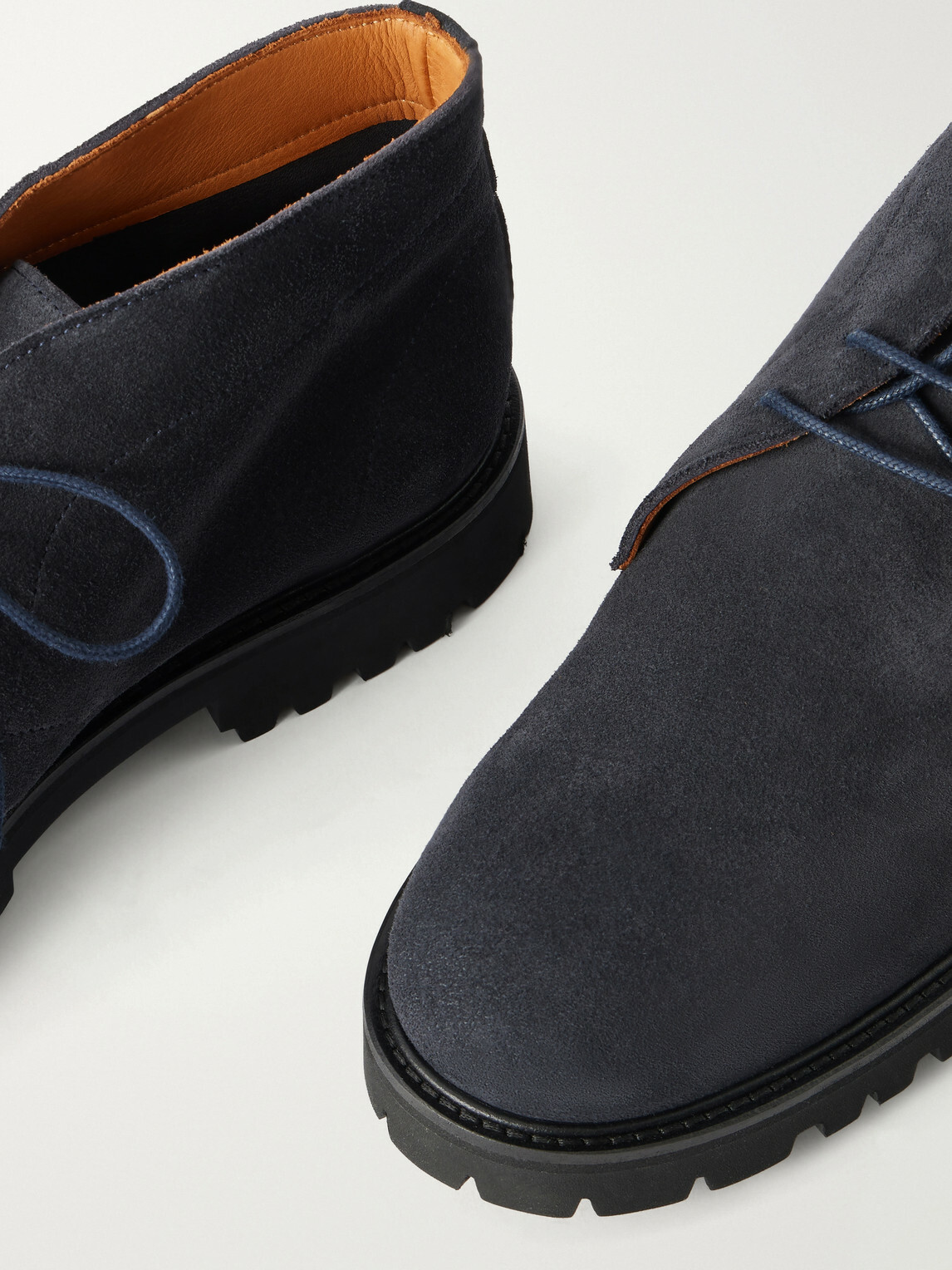 Mr P. - Suede Desert Boots - Blue