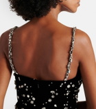 Oscar de la Renta Crystal-embellished minidress