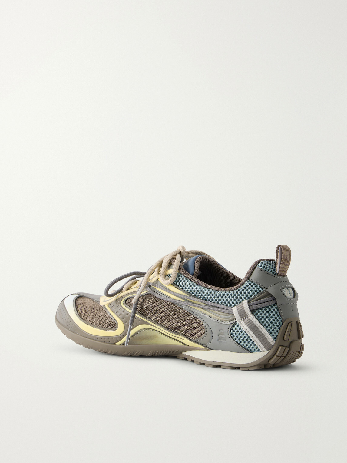Balenciaga - Radar Gradient Lines Mesh and Rubber Sneakers - Brown