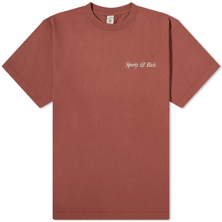 Photo: Sporty & Rich Men's HWCNY T-Shirt in Maroon