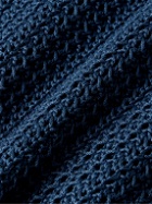 Corridor - Open-Knit Cotton Sweater Vest - Blue