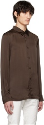 KANGHYUK Brown Semi-Sheer Shirt
