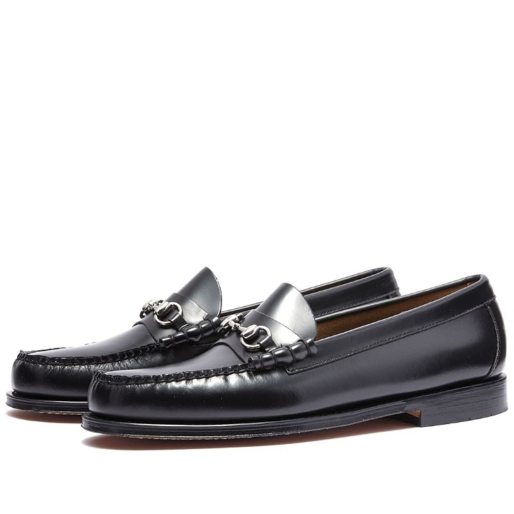 Photo: Bass Weejuns Men's Lincoln Horse Bit Loafer in Black Leather