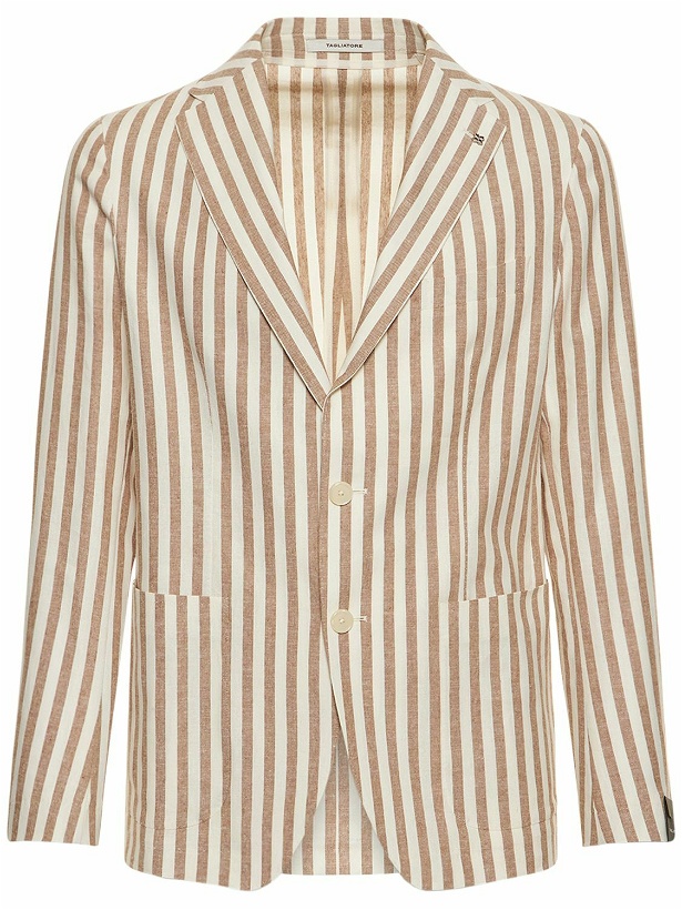 Photo: TAGLIATORE - Striped Linen & Cotton Jacket