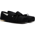 MM6 Maison Margiela Black Square Toe Ballerina Flats