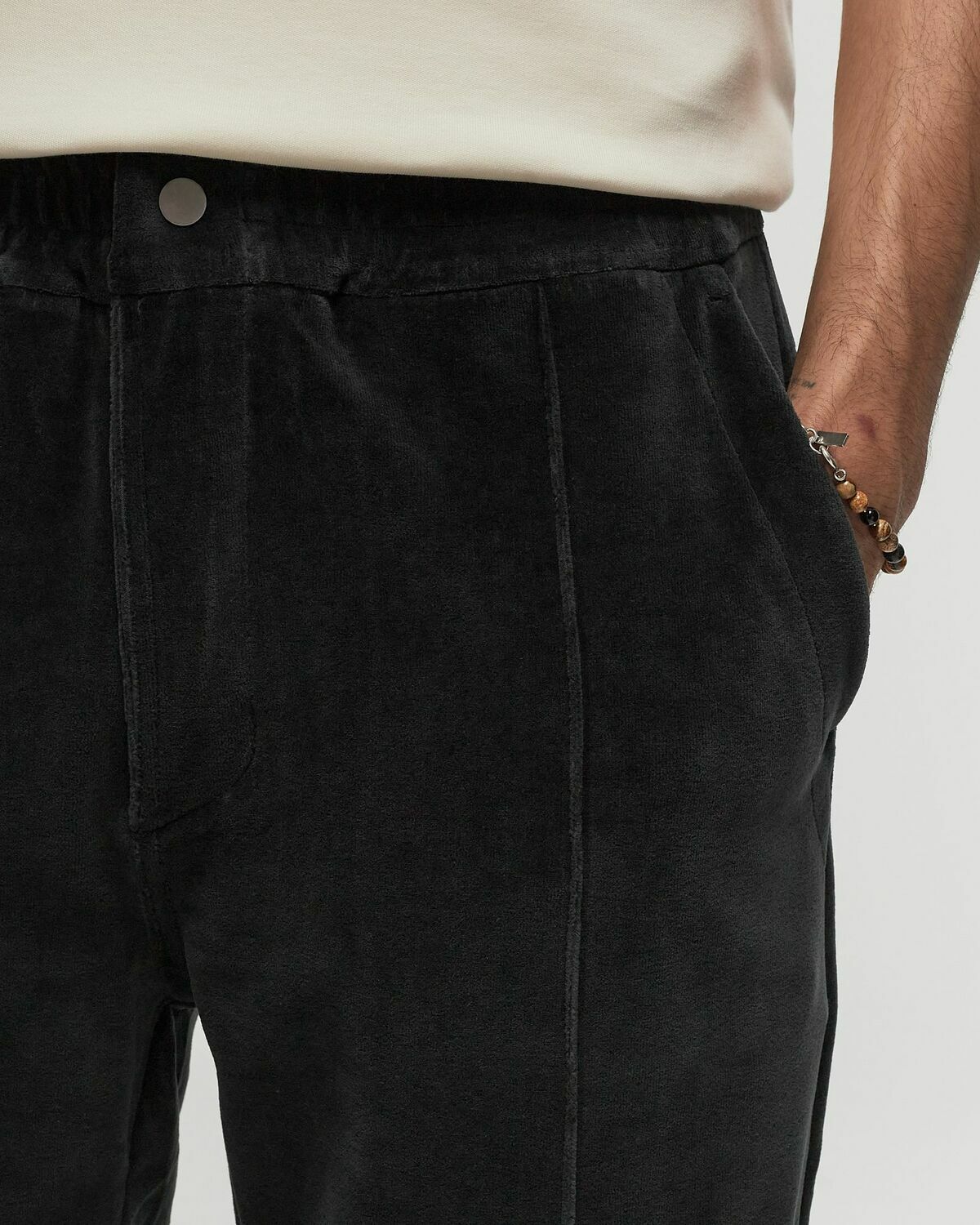 OAS Nearly Black Velour Pants Black Mens Casual Pant OAS