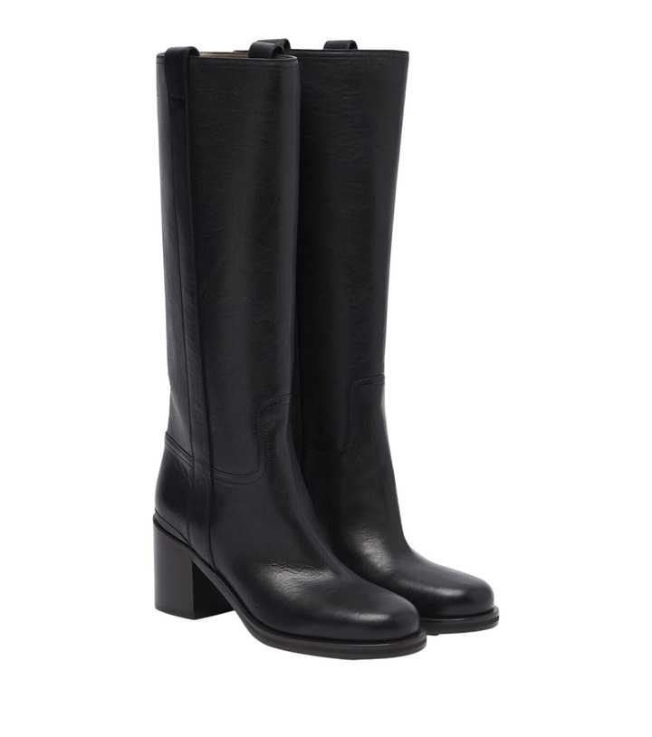Photo: Brunello Cucinelli Monili leather knee-high boots