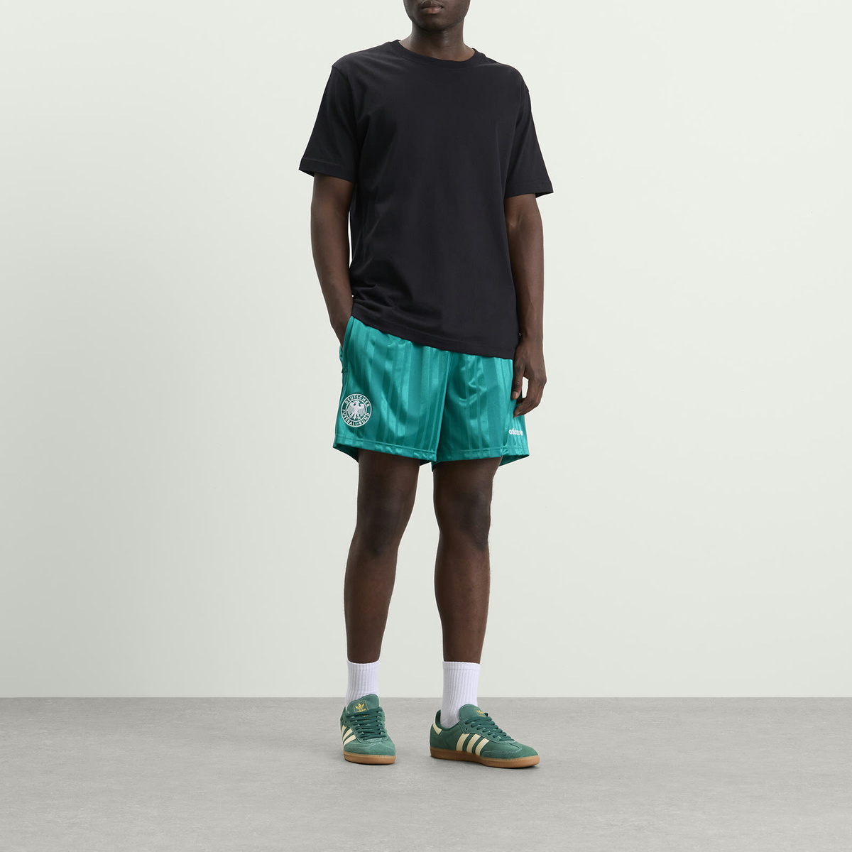 Adidas Men's DFB EQT Shorts in Equipment Green