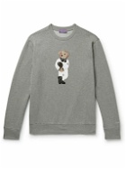 Ralph Lauren Purple label - Logo-Appliqued Cotton-Blend Jersey Sweatshirt - Gray