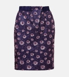 Jacques Wei Floral sequined pencil skirt