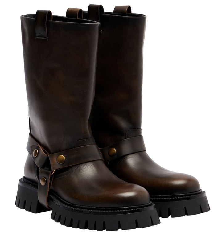 Photo: Golden Goose Kurt leather biker boots