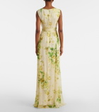 Erdem Floral silk creponne midi dress