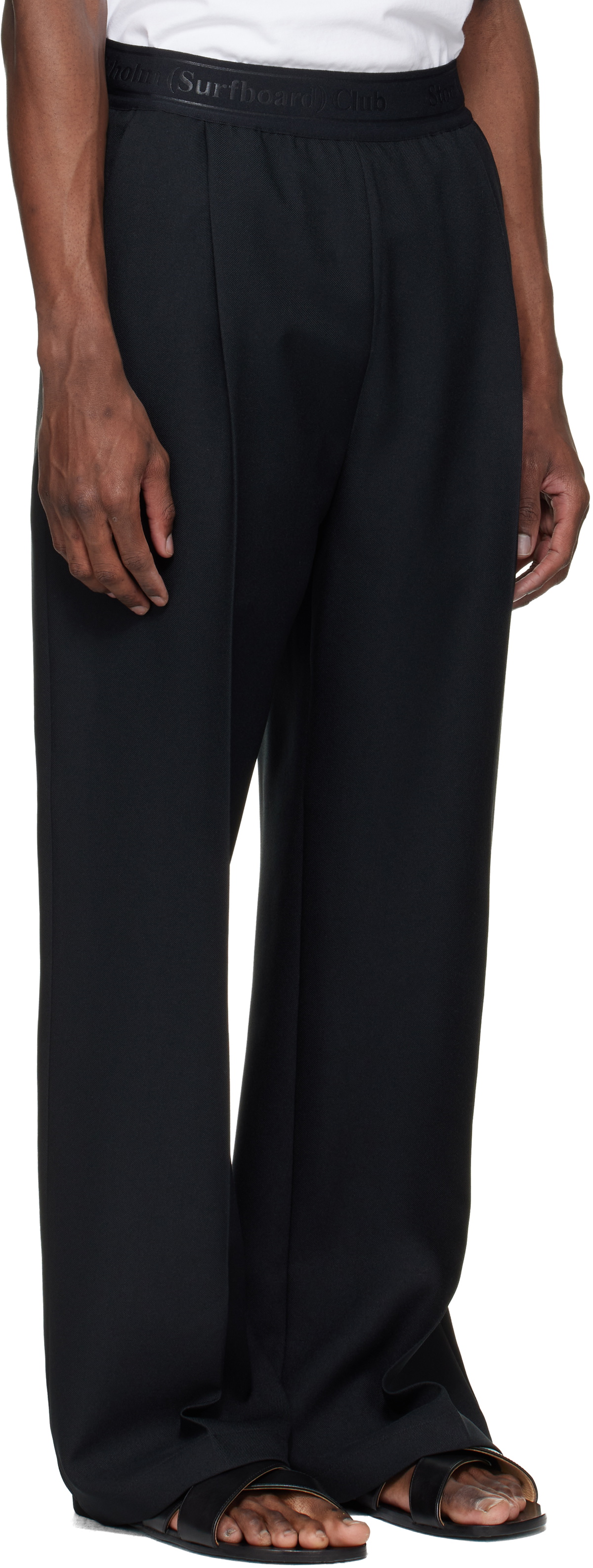 Stockholm (Surfboard) Club Black Relaxed Fit Trousers