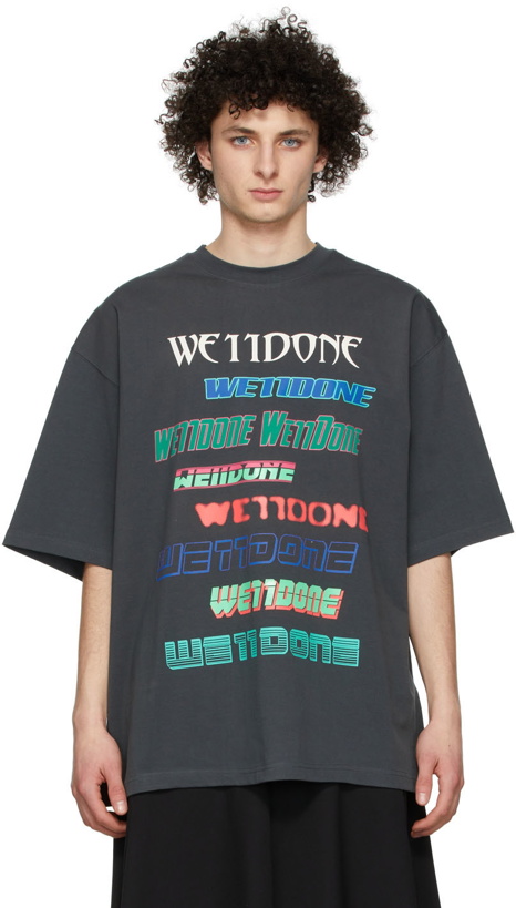 Photo: We11done Grey Multi Logo T-Shirt