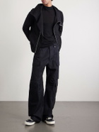 Rick Owens - Geth Straight-Leg Cotton-Blend Canvas Cargo Trousers - Black