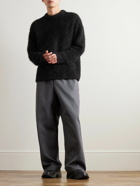 Amomento - Oversized Brushed Alpaca-Blend Sweater - Black