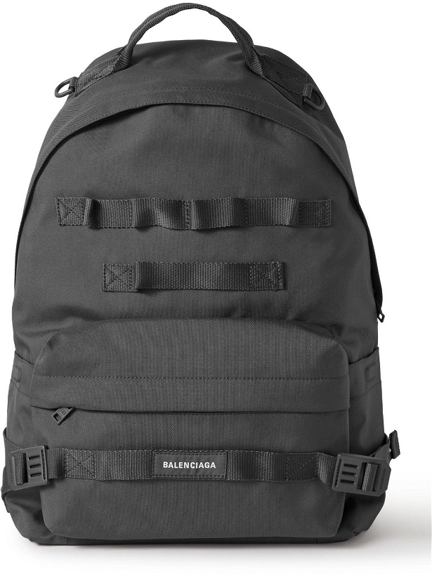 Photo: Balenciaga - Logo-Appliquéd Recycled Nylon Backpack