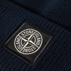 Stone Island Men's Knitted Patch Beanie in Navy