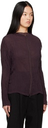 Issey Miyake Purple Chiffon Twist 1 Jacket