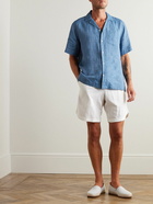 Frescobol Carioca - Angelo Camp-Collar Linen Shirt - Blue