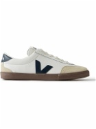 Veja - Volley Suede-Trimmed O.T. Leather Sneakers - White