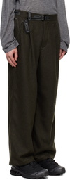 and wander Black Oversized Cargo Pants