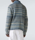 RRL Striped cotton and linen cardigan