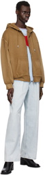 Eckhaus Latta Tan Zip Hoodie