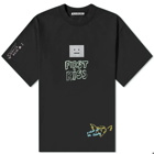 Acne Studios Exford Scribble Face T-Shirt in Faded Black