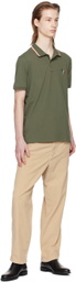 PS by Paul Smith Green Broad Stripe Zebra Polo