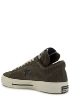 Rick Owens X Converse Dkshdw Calf-hair Sneakers Grey