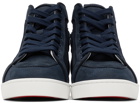 Christian Louboutin Navy Rantus Orlato High Sneakers