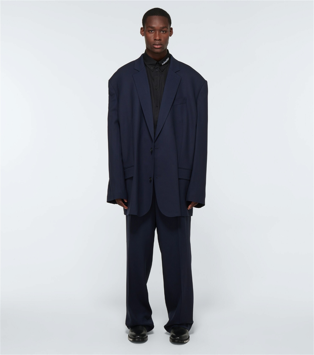 Balenciaga - Large fit tailored wool pants