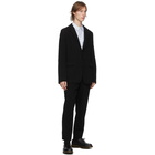 Comme des Garcons Homme Deux Black Wool Thick Serge Blazer