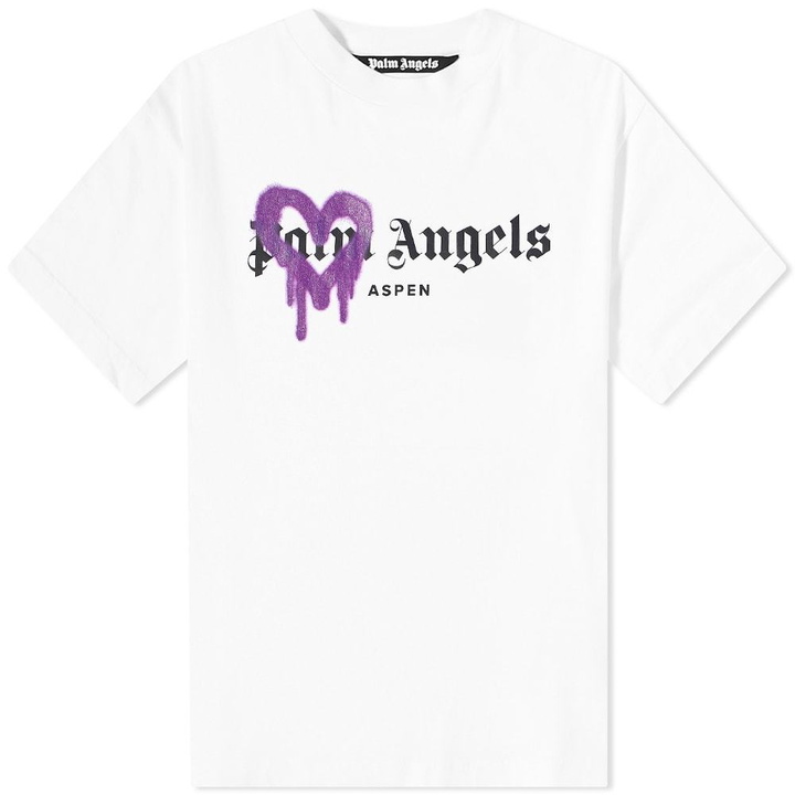 Photo: Palm Angels Aspen Spray Logo Tee