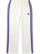 Needles - Straight-Leg Webbing-Trimmed Tech-Jersey Track Pants - White