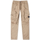 C.P. Company Men's Lens Sateen Cargo Pant in Cobblestone