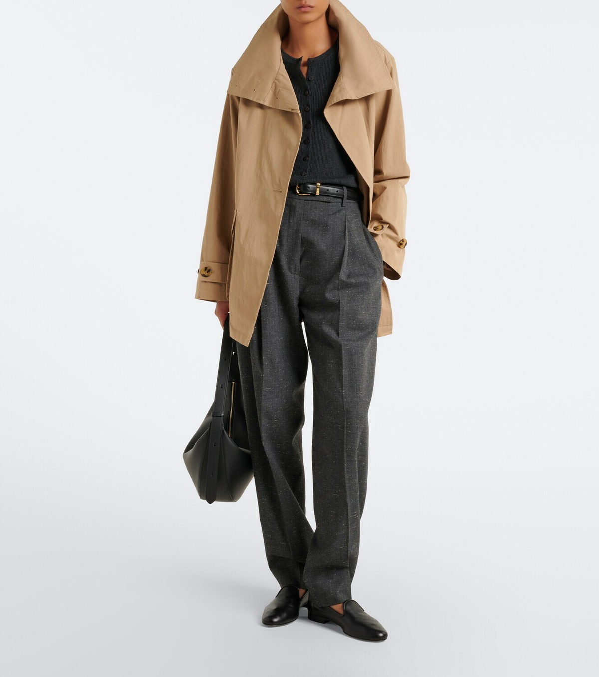 Varley Celina belted cotton-blend jacket