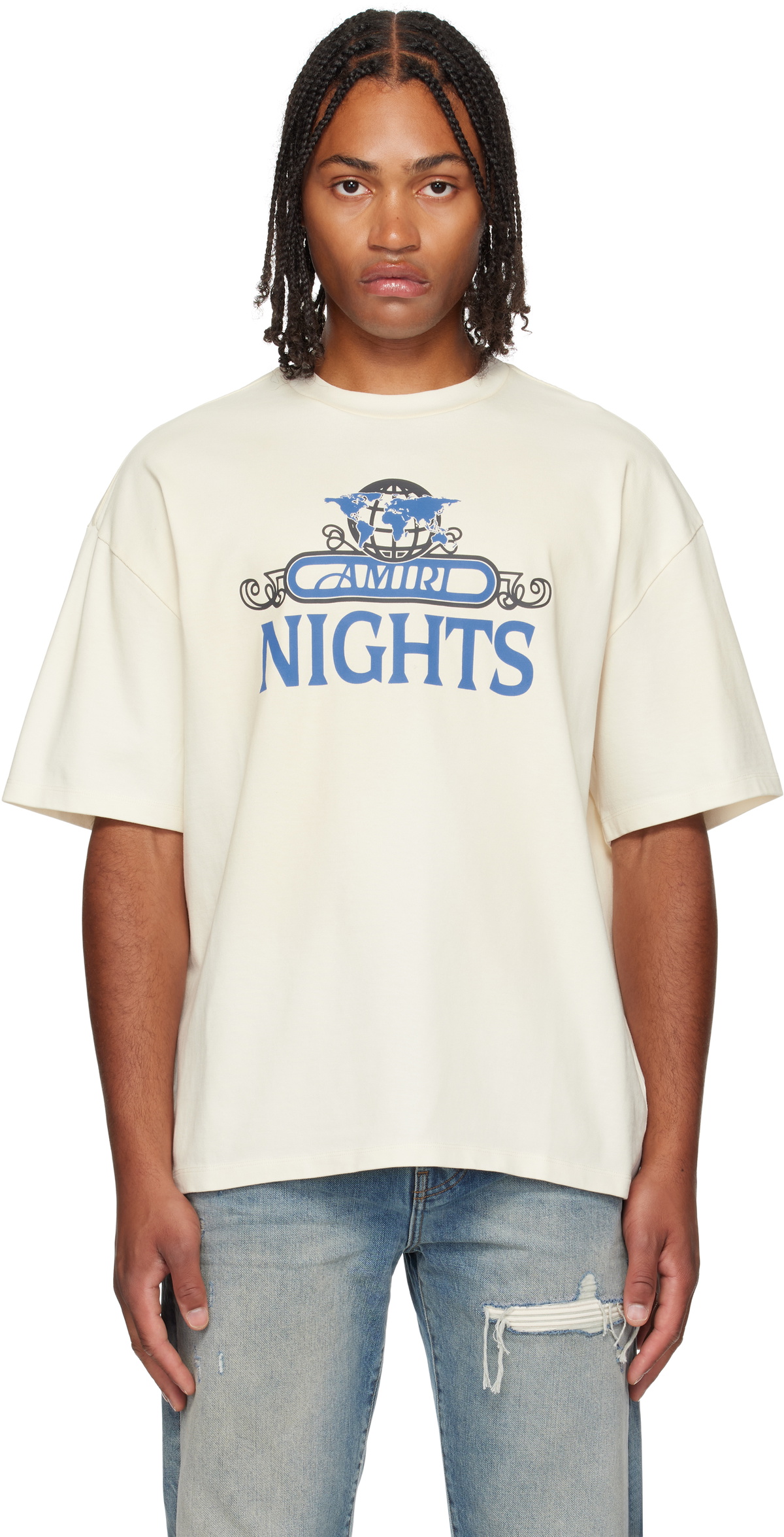 【関税込み】AMIRI オフホワイト Bleach Bandana Patch Tシャツ AMIRI Bleached Bandana Patch T-Shirt | Nordstrom