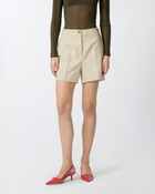 Pinko Elegant Shorts With Side Pockets Searing Sand Beige