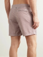 Mr P. - Straight-Leg Mid-Length Printed Swim Shorts - Brown