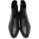 Saint Laurent Black Python Wyatt Zip Chelsea Boots