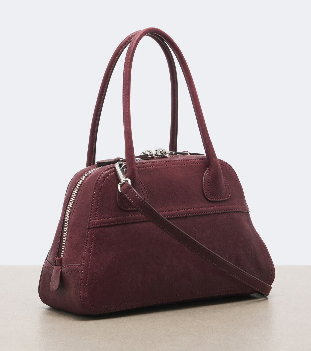 Miu Miu Vivant leather bowling bag