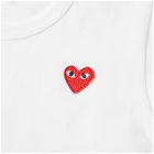 Comme des Garçons Play Kids Red Heart T-Shirt in White