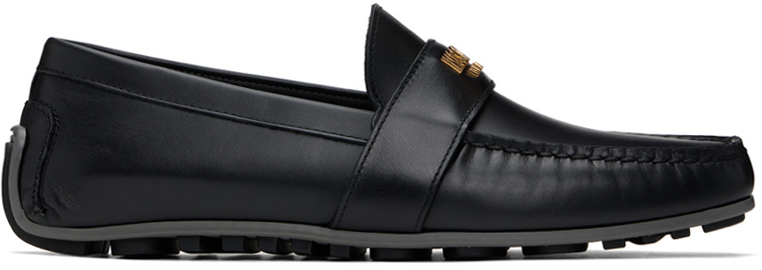 Moschino Black Logo Loafers