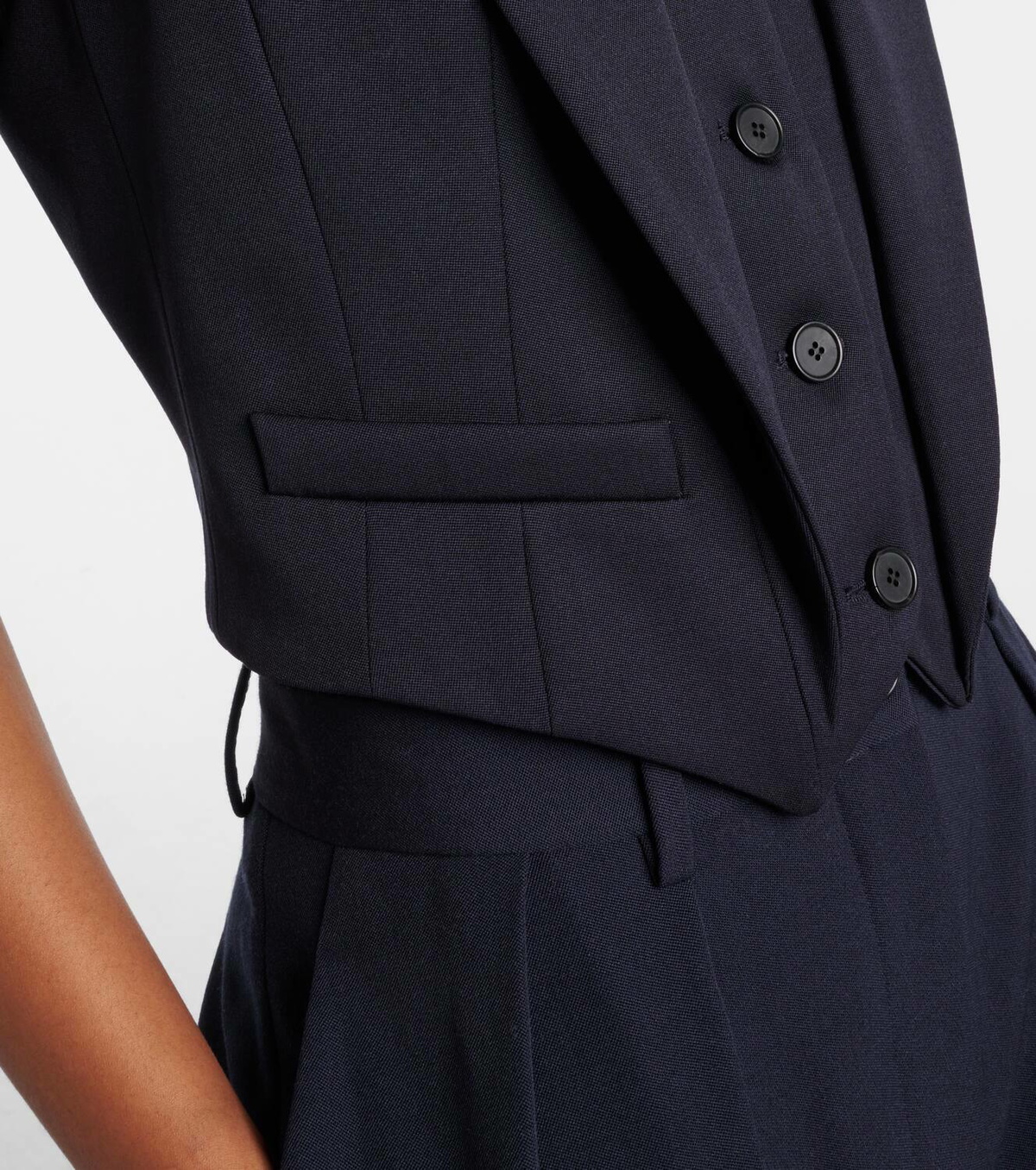 McQueen Cropped wool vest