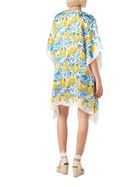 MC2 Saint Barth Lemons And Maiolica Print Silk Caftan