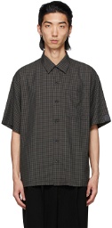 N.Hoolywood Black Check Short Sleeve Shirt